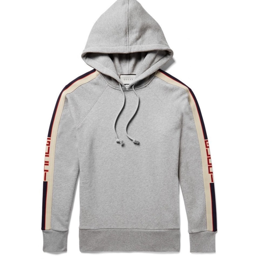 Gucci Jersey Hoodie Gray